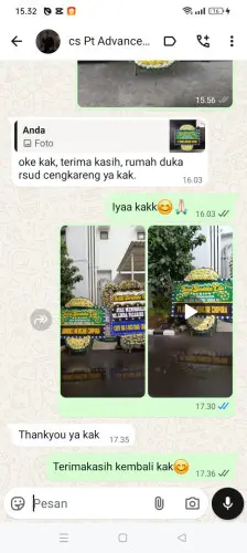 Testimonial Papan Bunga Pernikahan kadubera