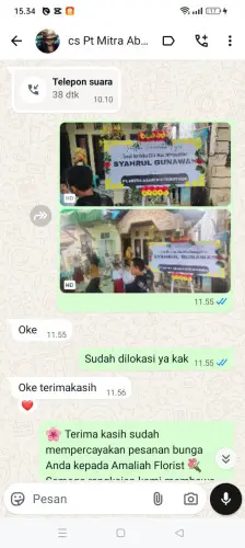 Testimonial Papan Bunga kadubera